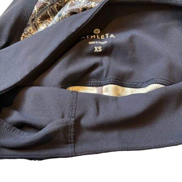 Athleta Mantra Print Leggings Cropped Navy White Print XS - Picture 8 of 10